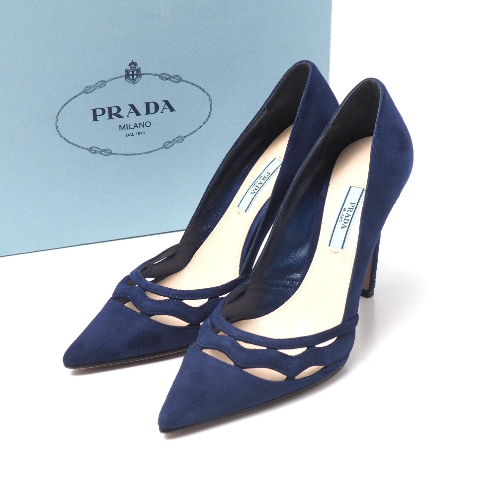 楽天市場】PRADA プラダ オープントゥ パンプス ハイヒール パテント