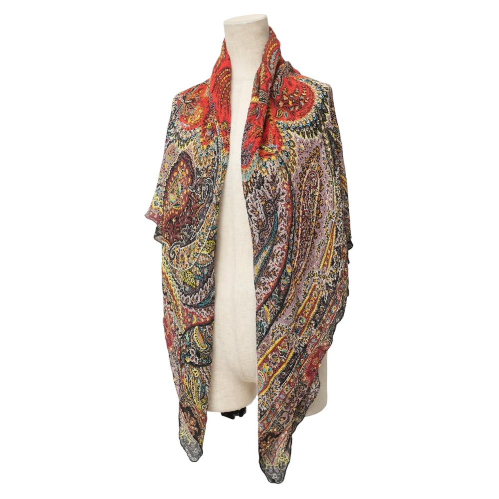 楽天市場】イタリア製 ETRO エトロ ストール マフラー ペイズリー柄