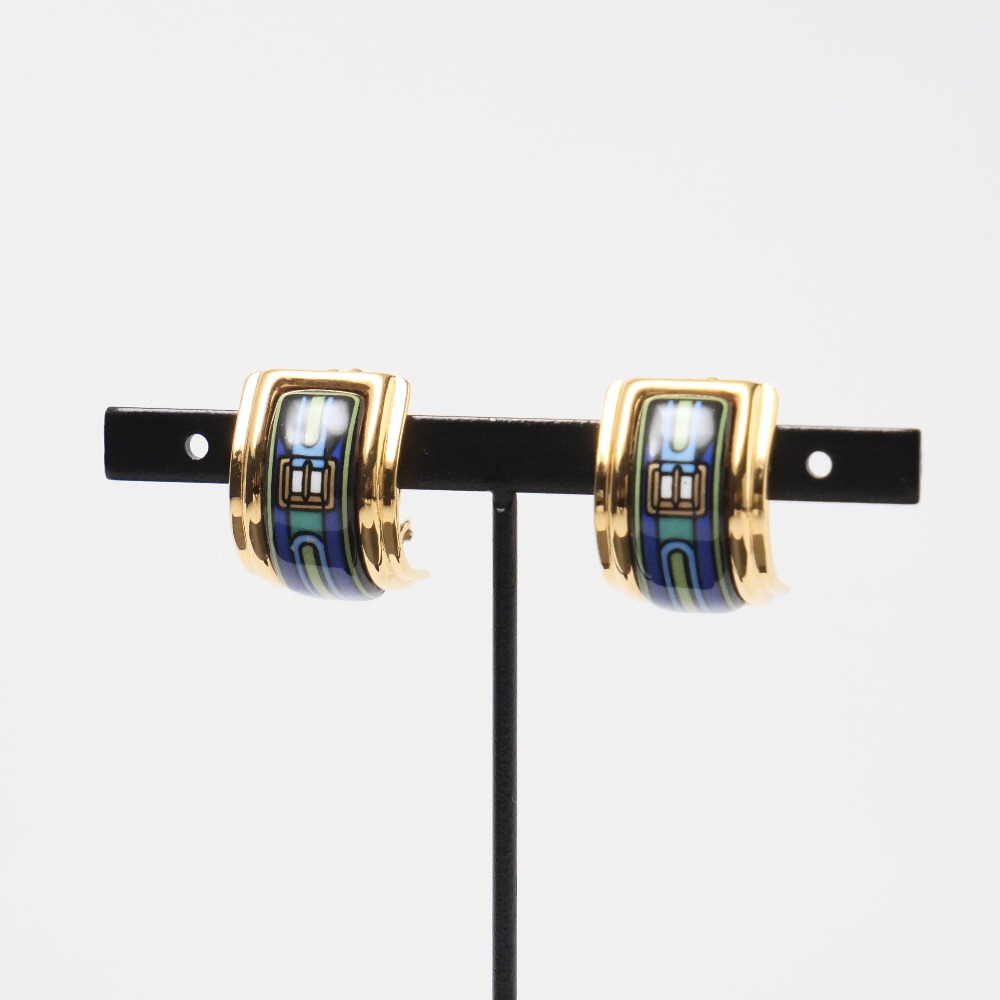 ■美品■HERMES エルメス イヤリング エマイユ 七宝焼き ブランド古着【中古】20251128/RA6680