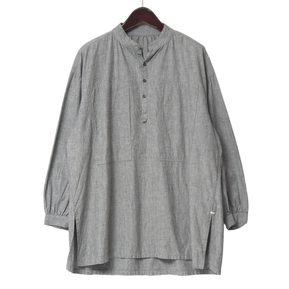 ■美品■2024AW■PORTER CLASSIC ポータークラシック STAND COLLAR LONG SMOCK SHIRT 長袖シャツ サイズ3 バンドカラー ブランド古着【中古】20251129/RA6779