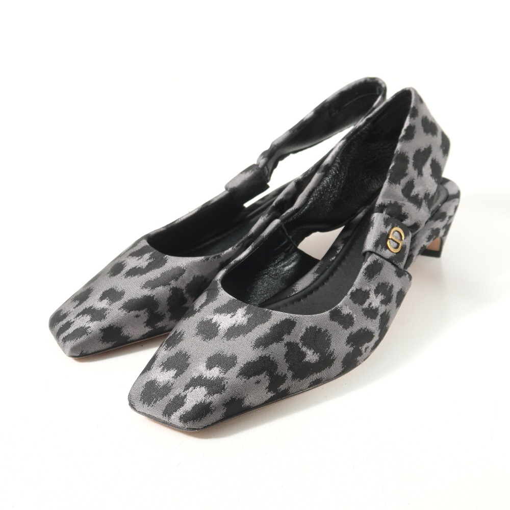 ディオール　レース　パンプス　35 ミュール　サンダル Christian DIOR ディオール スリングバック ミュール ハイヒール