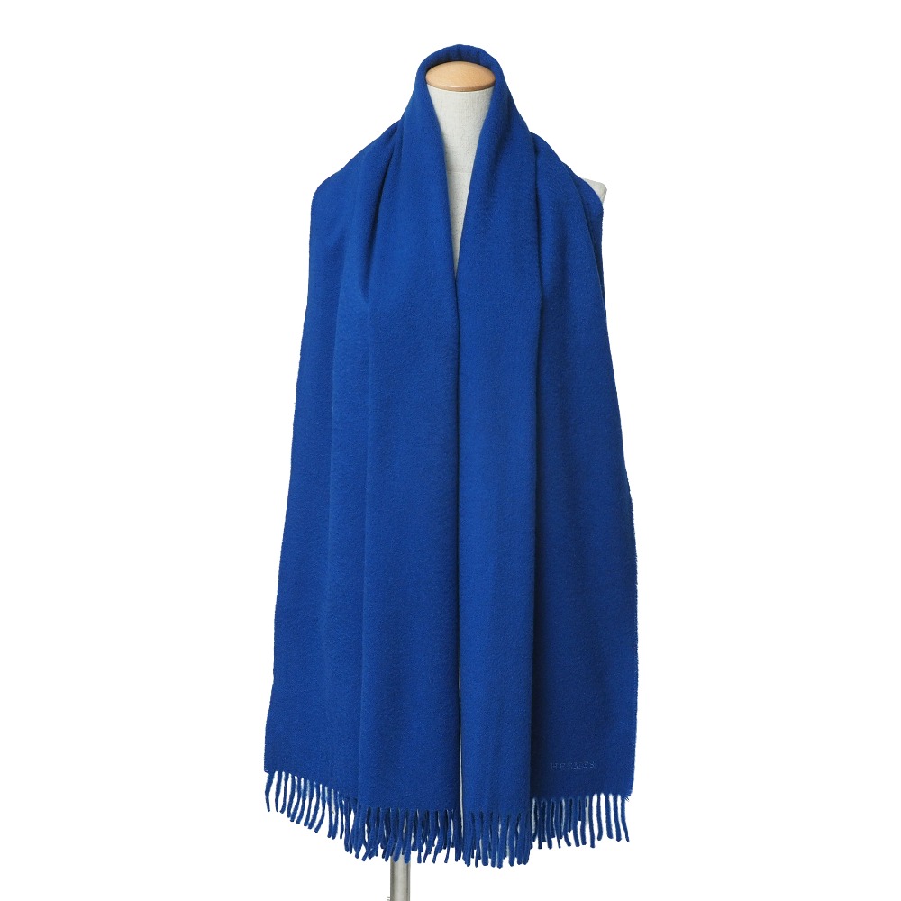 楽天市場】極美品☆HERMES エルメス ロゴ刺繍入り フリンジ付き