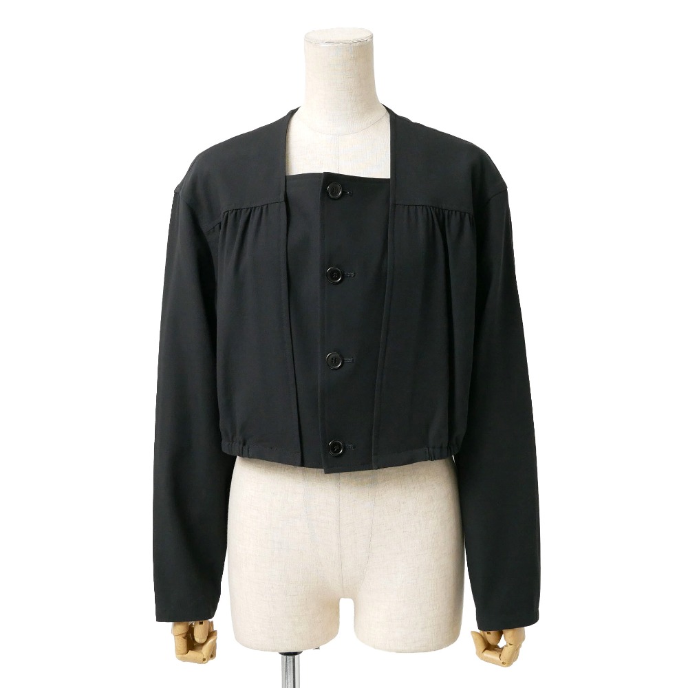 ■美品■Y's Yohji Yamamoto ワイズ ヨウジヤマモト ジャケット サイズ- ショート クロップド ギャザー ブランド古着【中古】20251229/RA6920