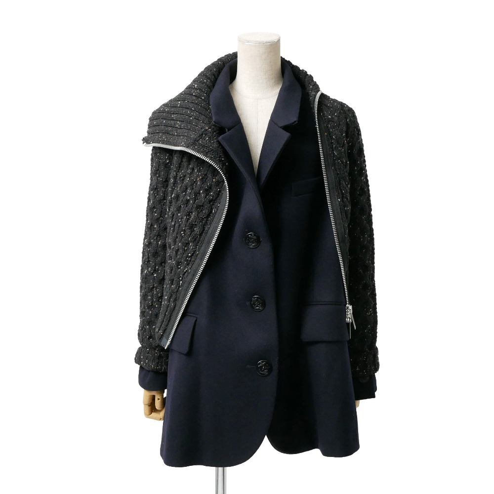 楽天市場】SACAI サカイ/Wool Knit × Suiting Jacket/21-02553M/サイズ