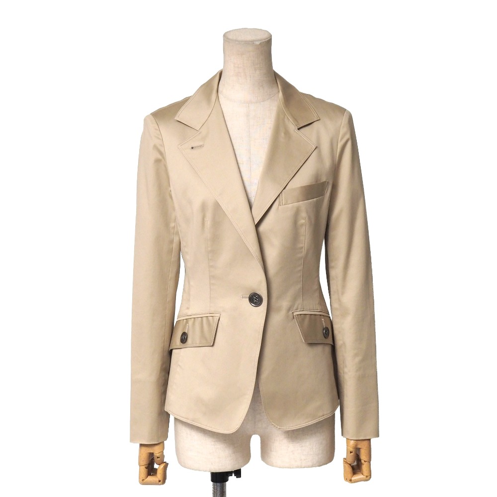 ■美品■BURBERRY バーバリー テーラードジャケット 大きさ36 スポーツジャケット シングル上衣 影ぼうし縞模様 1B ブランド名古着【中古】20260120/RA7272