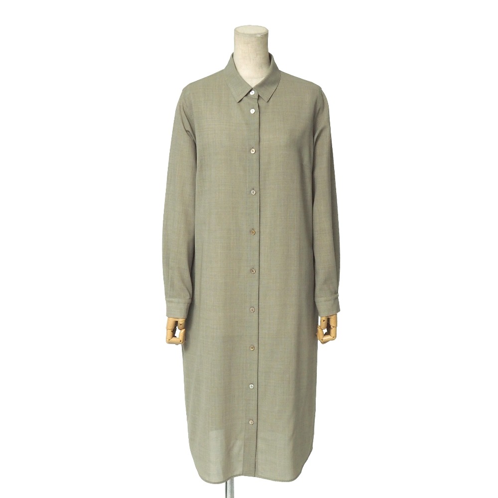 ■美品■Mackintosh マッキントッシュ ライトウールワンピース ワンピース サイズ38 長袖 シャツワンピ―ス ブランド古着【中古】20260122/RA7276