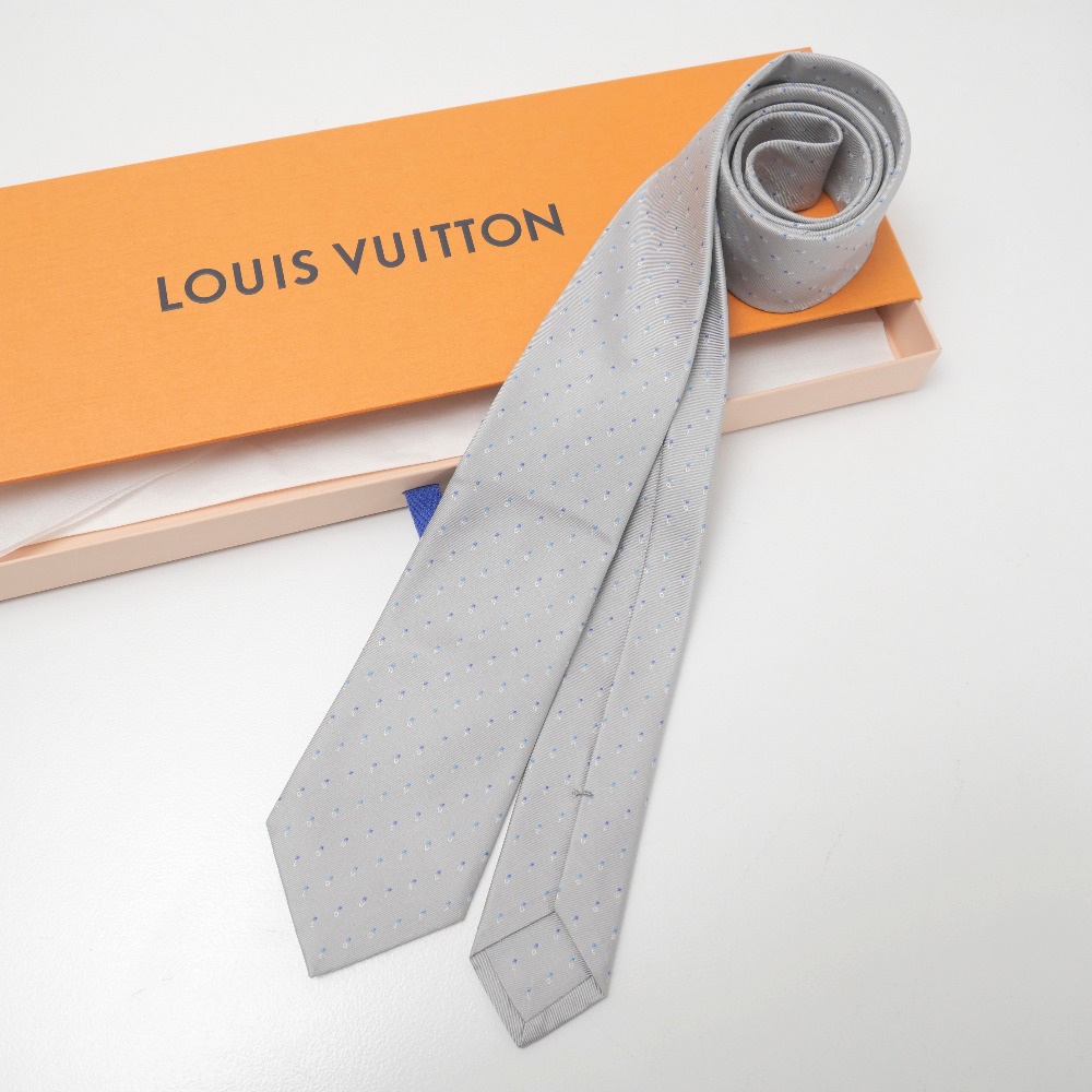 ■美品■2022年製■LOUIS VUITTON ルイ・ヴィトン ネクタイ LVスペリング ロゴ 7cm【おすすめ】 イタリア製 ブランド古着【中古】20260202/RA7556