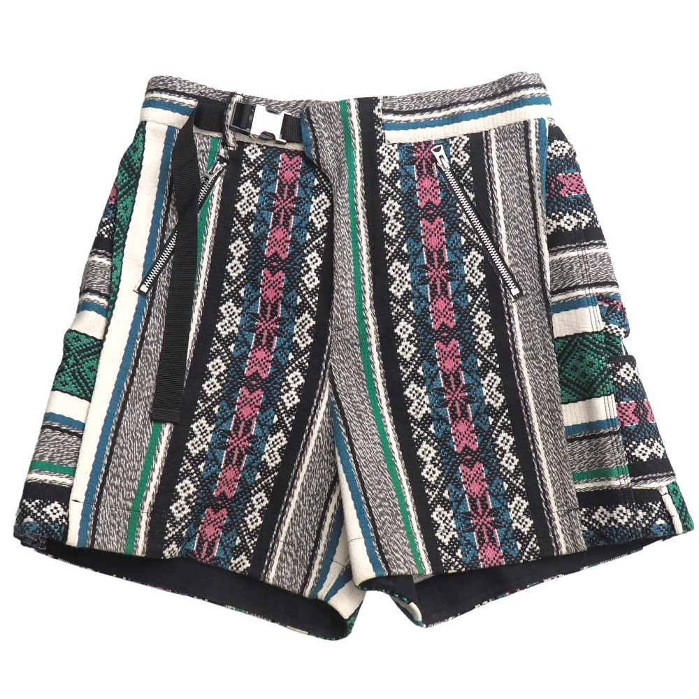 ■美品■2022SS■Sacai サカイ Rug Jacquard Shorts ラグ ジャガード ショーツ ショートパンツ サイズ2 ハーフパンツ ブランド古着【中古】20260224/RA7910