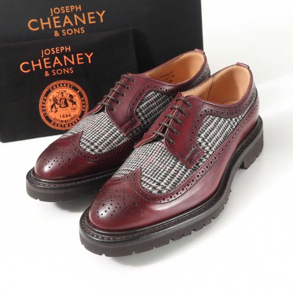 ■未使用品■JOSEPH CHEANEY ジョセフ チーニー MAUDE 2 GV ドレスシューズ サイズ4D ウイングチップ コンビシューズ 靴 イングランド製 20260303/RA8045