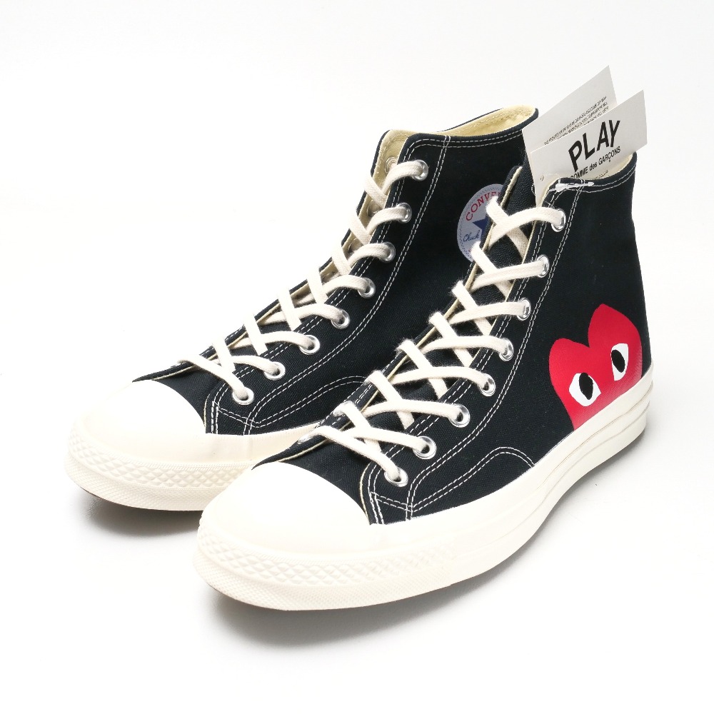 ■美品■PLAY COMME des GARCONS × CONVERSE プレイコムデギャルソン × コンバース Chuck Taylor 70 HI チャックテイラー スニーカー サイズ11/13 【おすすめ】 ブランド古着【中古】20260310/RA8230