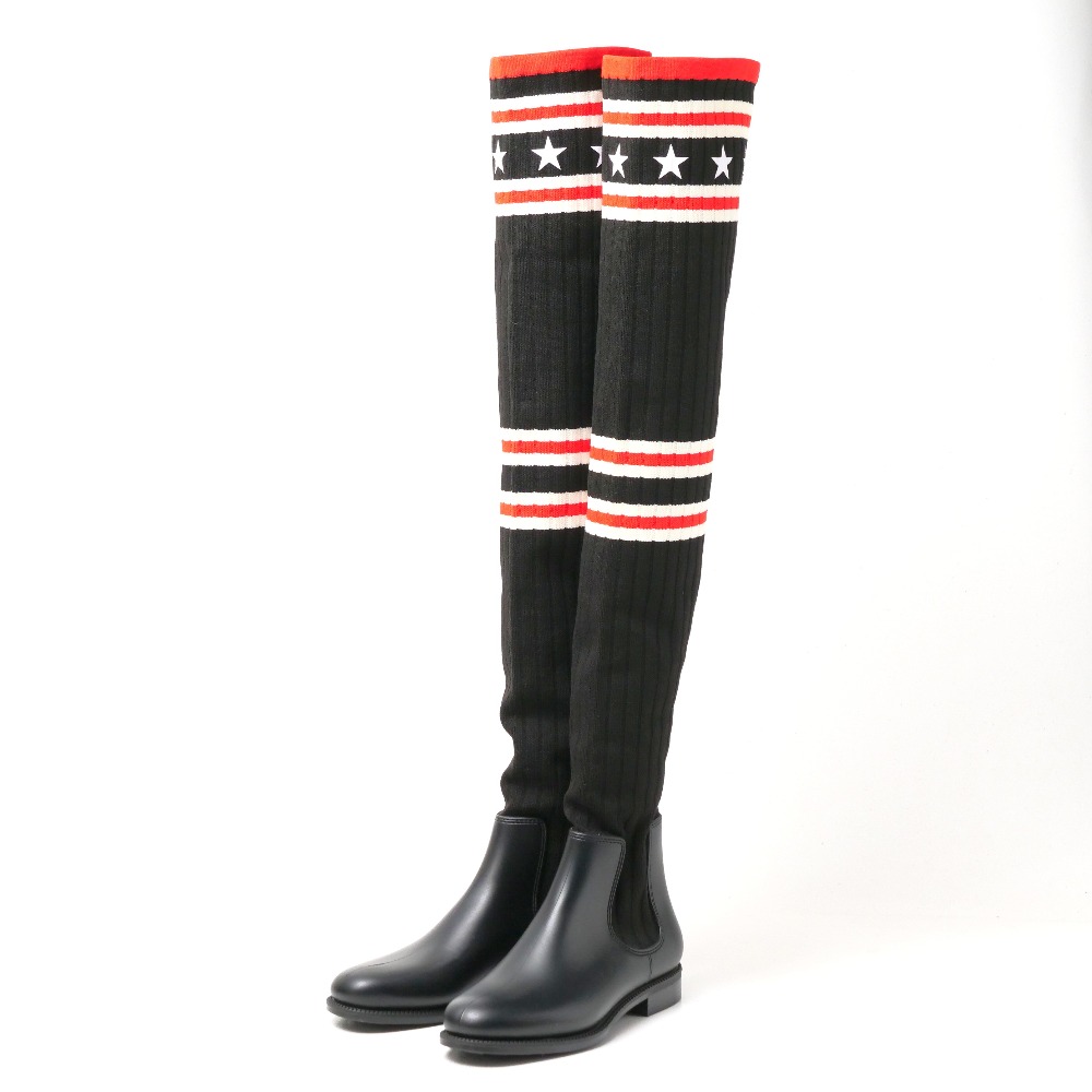 ■美品■GIVENCHY ジバンシィ ブーツ サイズ36 ニーハイブーツ ソックスブーツ ブランド古着【中古】20260310/RA8232｜トレード店