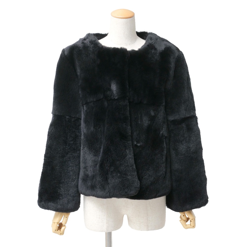 SAGA FURS サガファーズ ノーカラージャケット サイズ- ヌートリア リアルファーコート 毛皮 ブランド古着【中古】20260310/RA8253｜トレード店