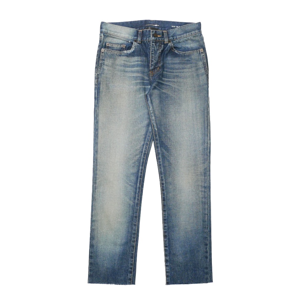 SAINT LAURENT PARIS サンローランパリ デニムパンツ サイズ29 リペア加工 カットオフ イタリア製 ブランド古着【中古】20260312/RA8320｜トレード店