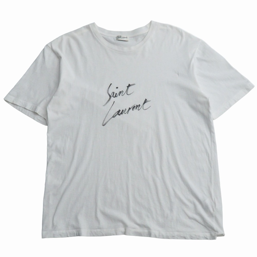 SAINT LAURENT サンローラン 半袖Ｔシャツ サイズS シグネチャーロゴ プリント イタリア製 ブランド古着【中古】20260319/RA8609