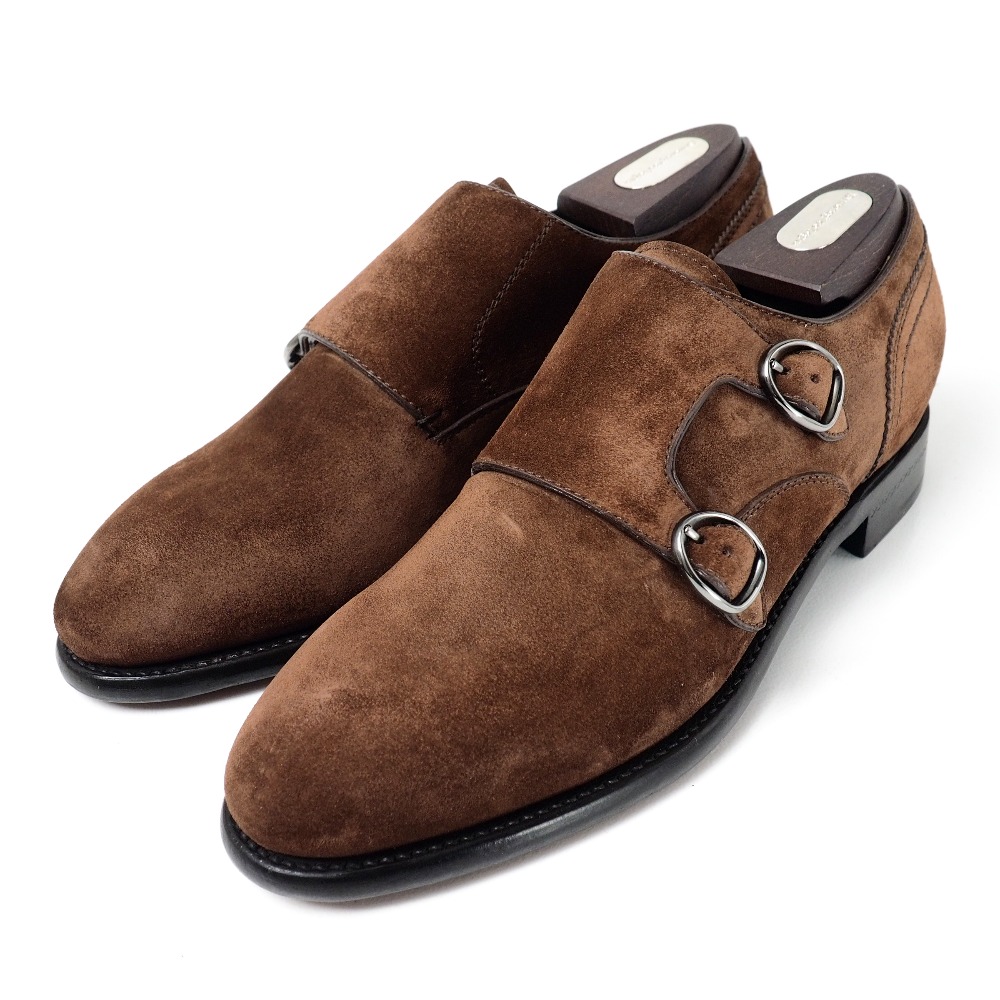 ■未使用品■Ermenegildo Zegna エルメネジルドゼニア ドレスシューズ サイズ- ダブルモンク スウェードレザー 靴 オーダーメイド イタリア製 20260401/RA8702