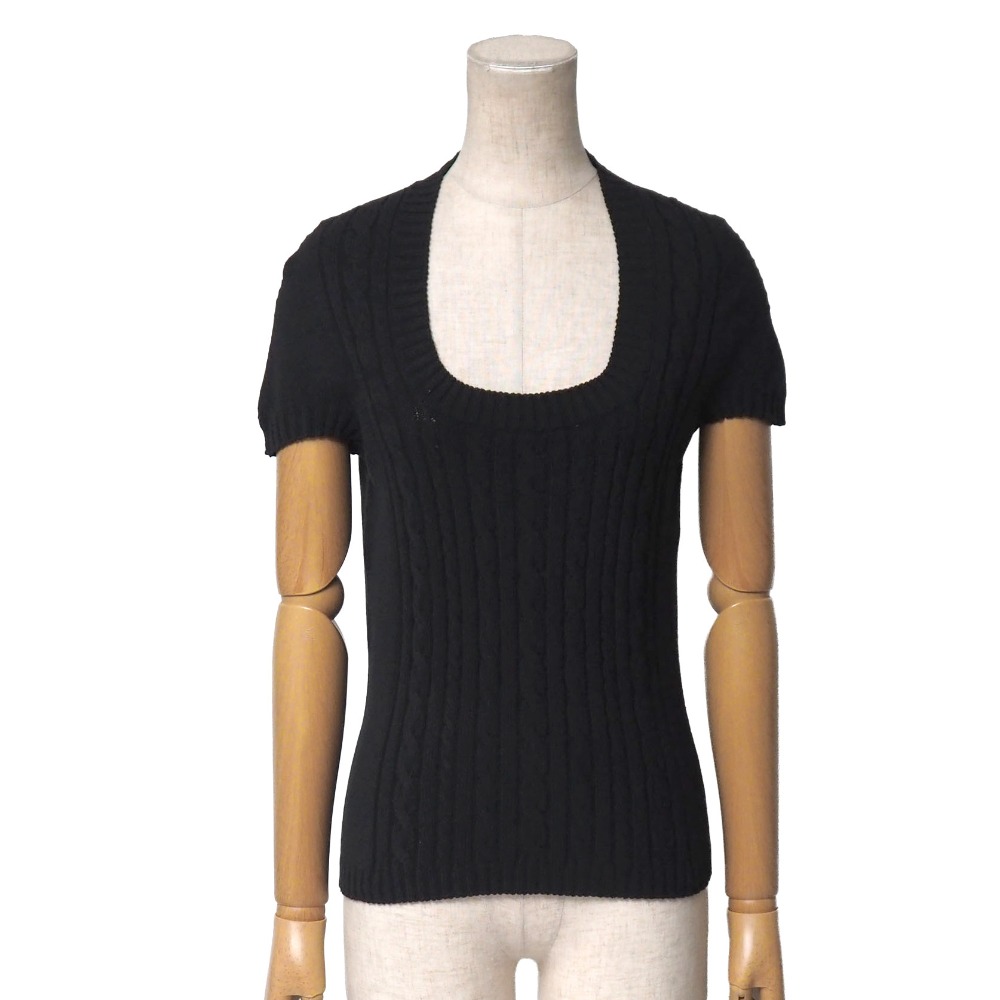 ■未使用品■Weekend Max Mara ウィークエンド マックスマーラ ニット サイズL ケーブルニット 半袖 セーター イタリア製 20260406/RA8866