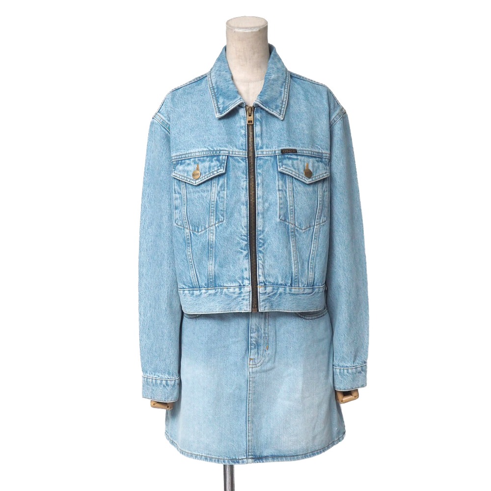 ■未当て嵌める品■2024年製■COACH コーチ職 セットアップ 大きさM/27 ジーンズ クロップ 上衣 ミニスカート 20260407/RA8879