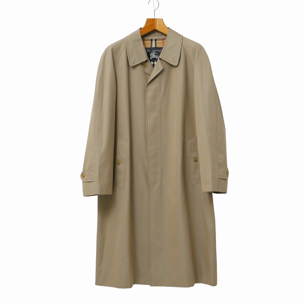 ■美品■Burberrys バーバリーズ ヴィンテージ ステンカラーコート サイズ94-175 裏地 ： チェック スプリングコート ロングコート ブランド古着【中古】20260408/RA8885