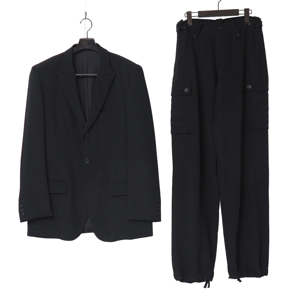 ■美品■Y\u0027s for men ワイズ 四分子 メン 背広 大きさ3/1 テーラード スポーツジャケット シングル上衣 カーゴパンツ 地絹 ブランド名古着【中古】20260409/RA8758