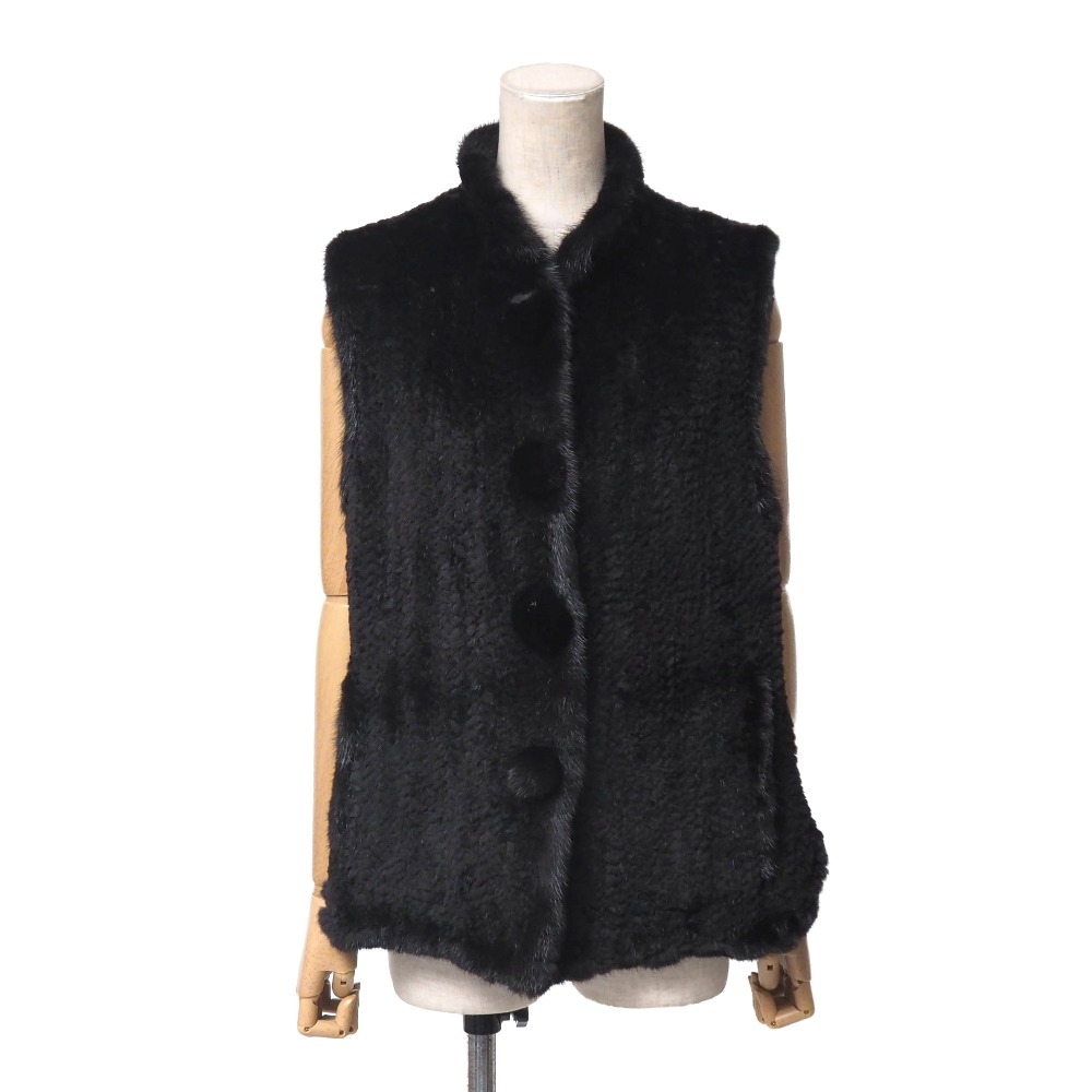 ■美品■Mink ミンク ベスト サイズ- ミンクヤーン 毛皮 リアルファー ブランド古着【中古】20260410/RA8839