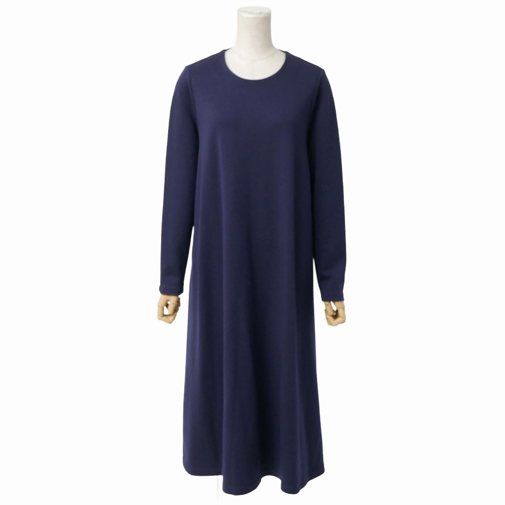 ■美品■MACKINTOSH PHILOSOPHY マッキントッシュフィロソフィー ワンピース サイズ38 バックプリーツ フレアワンピ―ス 長袖 ブランド古着【中古】20260410/RA8896
