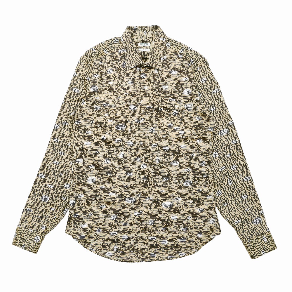 KENZO ケンゾー 長袖プルオーバー 大きさ41/16 毛の荒物柄 ブランド名古着【中古】20260410/RA8900