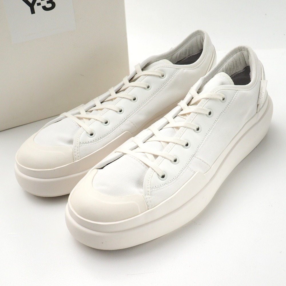2022年製■Y-3 ワイスロバート・エドワード・リー AJATU COURT LOW スニーカー 大きさ29.5 置き目とり捨てる なめし革 靴 ブランド名古着【中古】20260420/RA8997