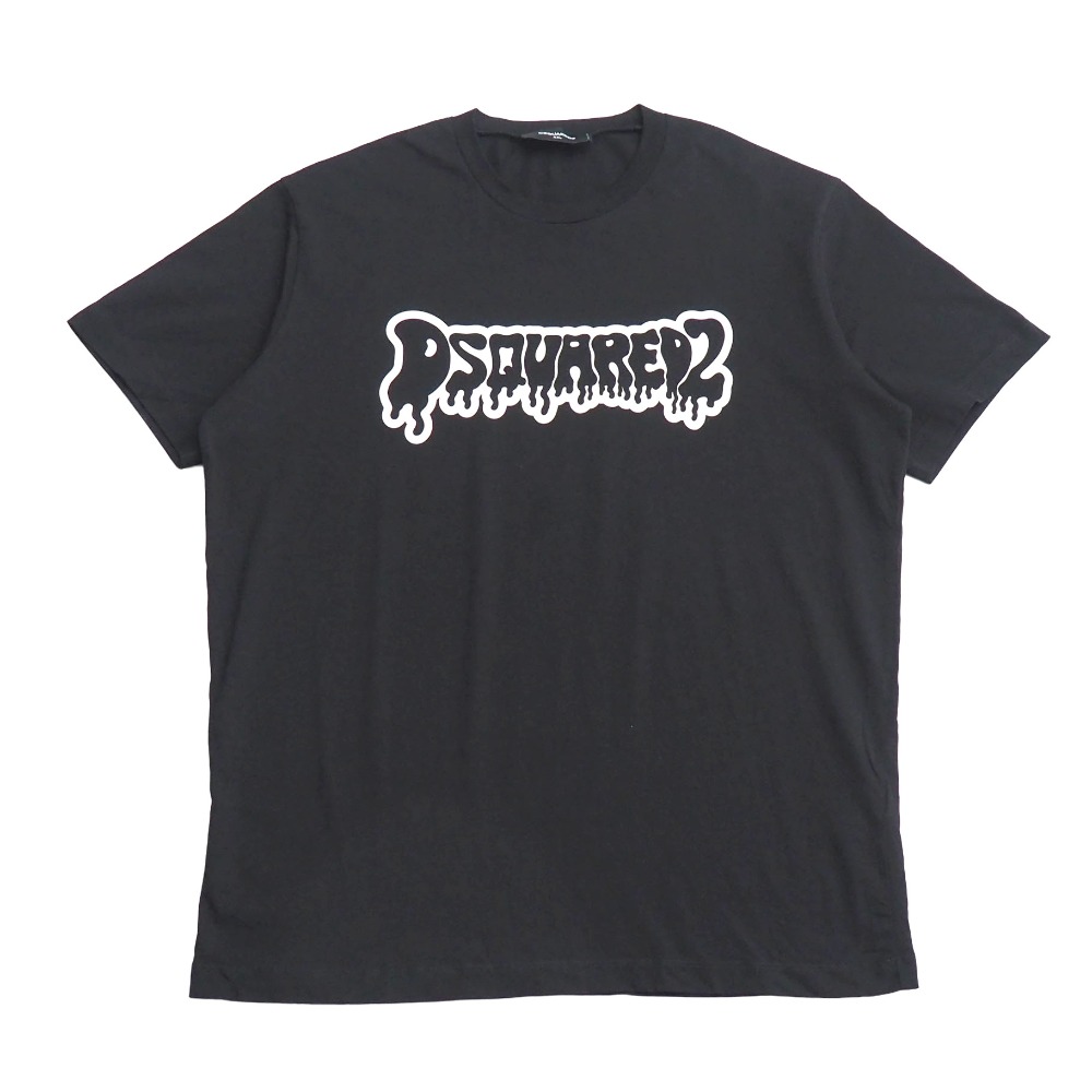 2024年製■DSQUARED2 ディースクエアード 半袖Ｔシャツ 大きさXXL ロゴタイプ刷り上げる ブランド名古着【中古】20260420/RA9075