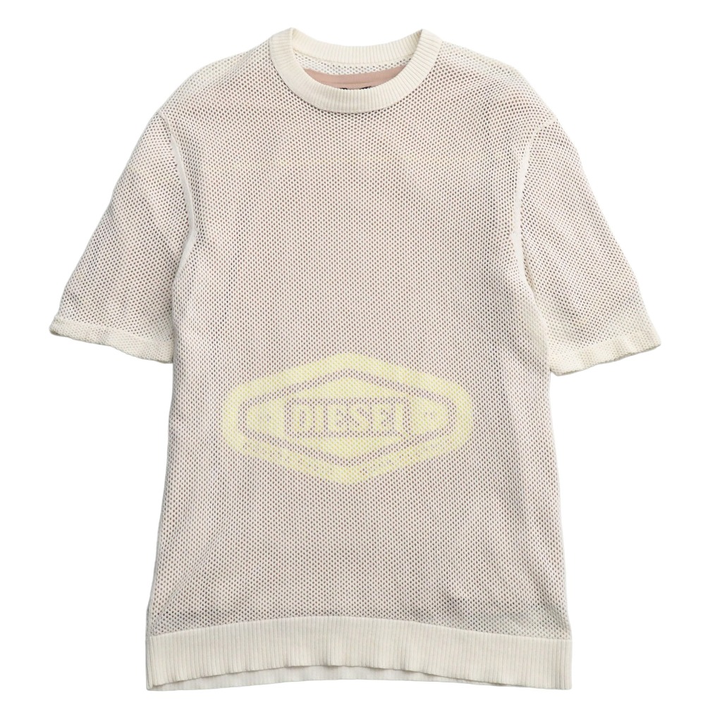 ■美品■DIESEL ディーゼル K-RAPIDS ニット サイズL メッシュ レイヤード 半袖 ブランド古着【中古】20260512/RA9343｜トレード店