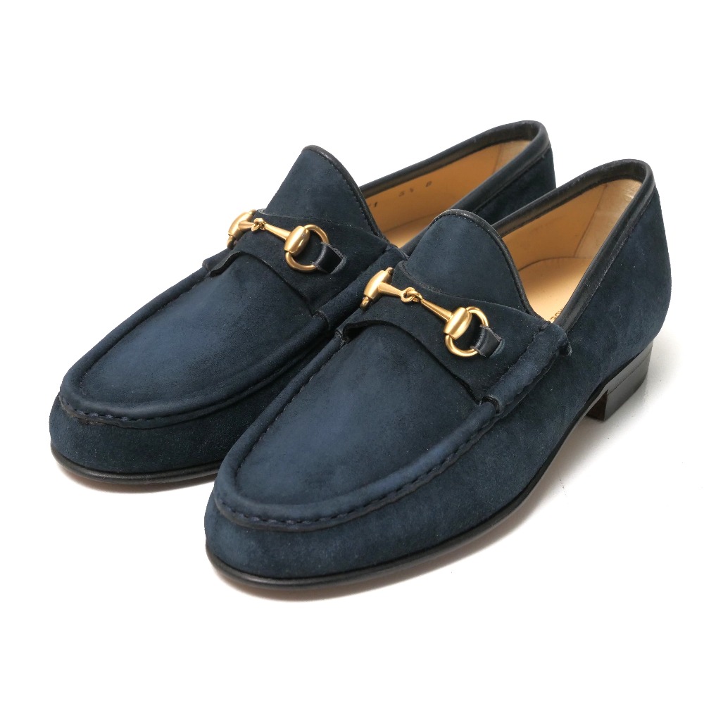 GUCCI グッチ 置き目毛皮 大いさ5 1/2 B 配管ビット スエードクロス ブランド名古着【中古】20260514/RA8617