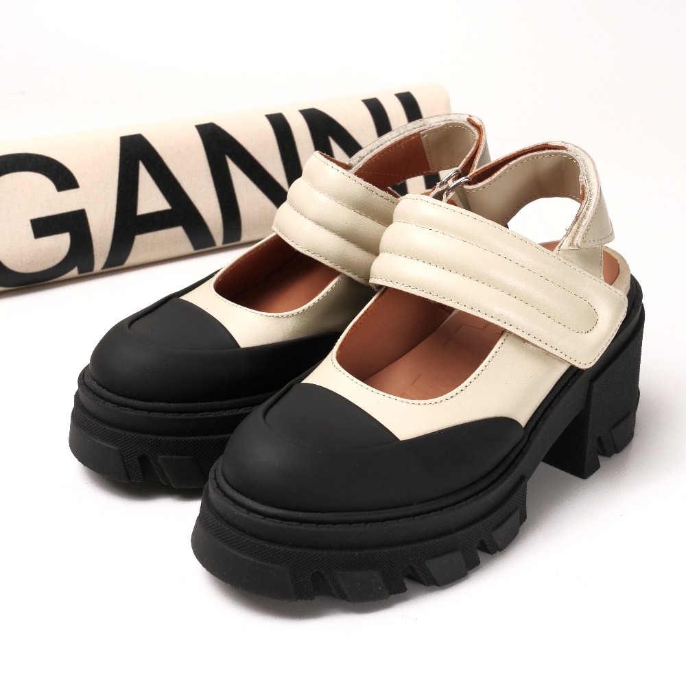 ■美品■GANNI ガニ サンダル サイズ36 スリングバック 厚底 プラットフォーム チャンキーヒール ブランド古着【中古】20260515/RA9016|トレード店
