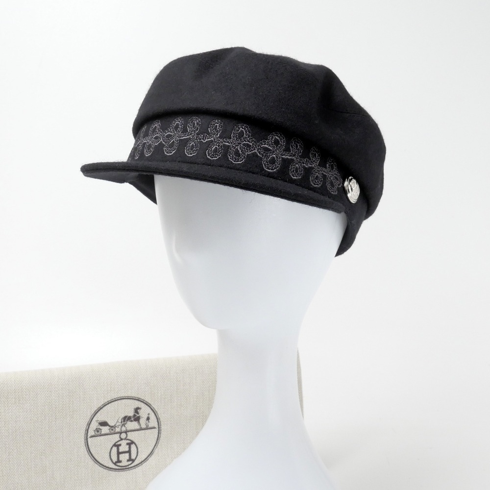 ■美品■HERMES エルメス カブール・アン・フィネス キャスケット 大きさ56 羊毛 かぶり笠 フランス共和国製 ブランド名古着【中古】20260529/RA9316