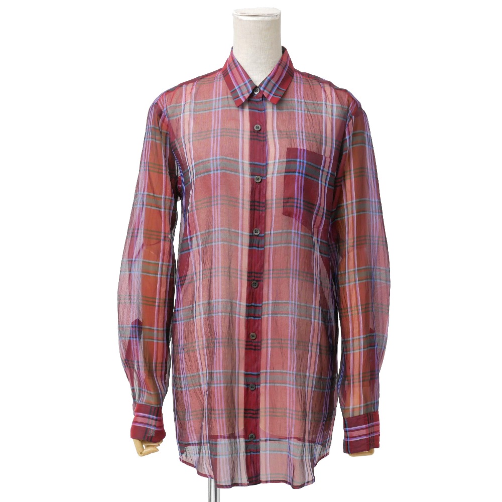 DRIES VAN NOTEN ドリスヴァンノッテン 長袖プルオーバー 大きさ36 照合のしるし シアーシャツ ブランド名古着【中古】20260603/RA9542