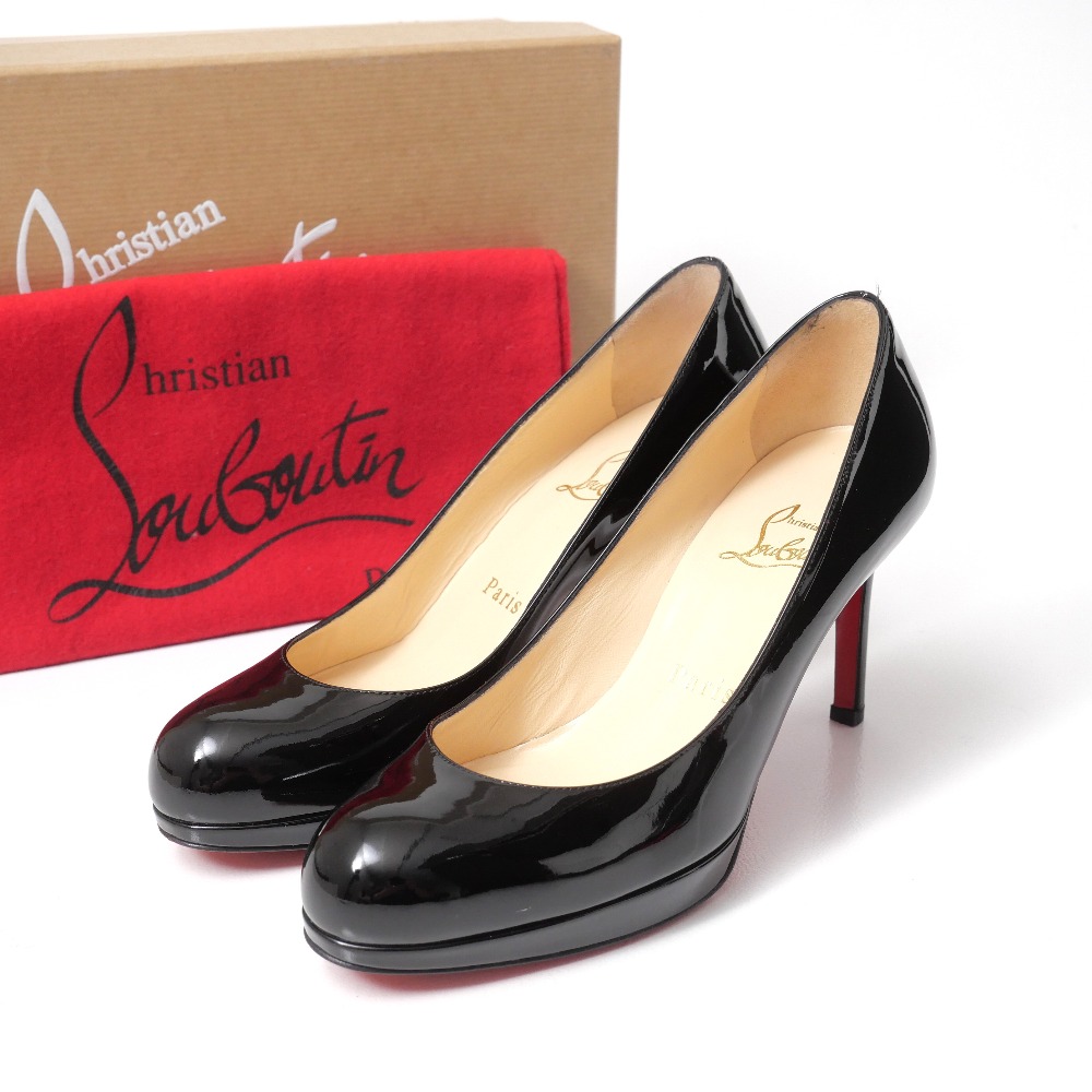 ■美品■Christian Louboutin クリスチャンルブタン NEW SIMPLE PUMP 85 PATENT パンプス 大きさ35 エナメル ハイヒール ブランド名古着【中古】20260603/RA9576