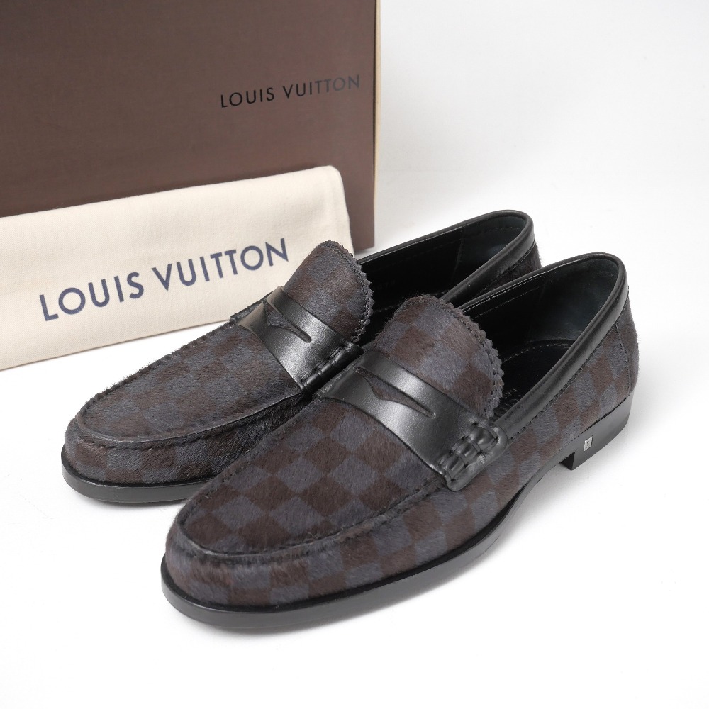 ■未当て嵌める品■LOUIS VUITTON ルイ・ヴィトン 置き目毛皮 大きさ5 1/2 ダミエ ハラコ 20260603/RA9605