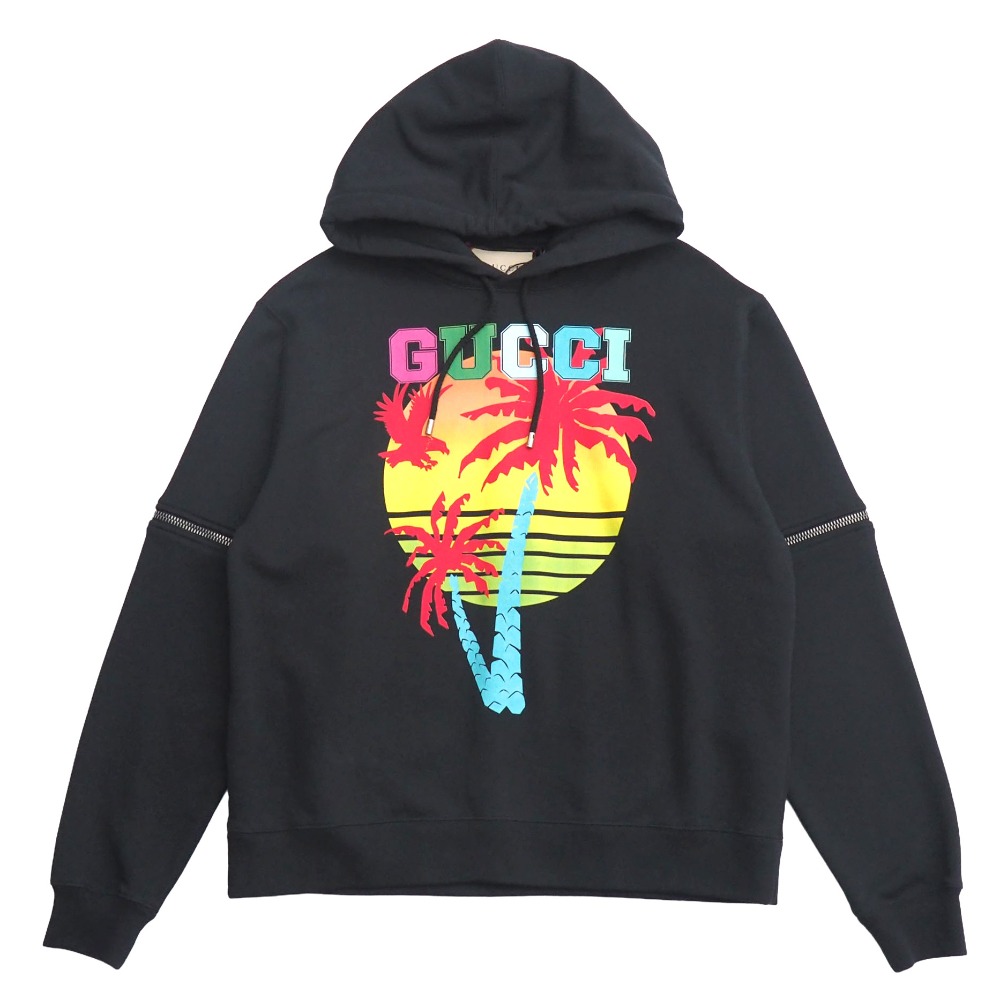 ■未当て嵌める品■2022年製■GUCCI グッチ パーカー 大きさS 汗水 フーディー ロゴタイプ刷り上げる イタリア製 20260604/RA9596
