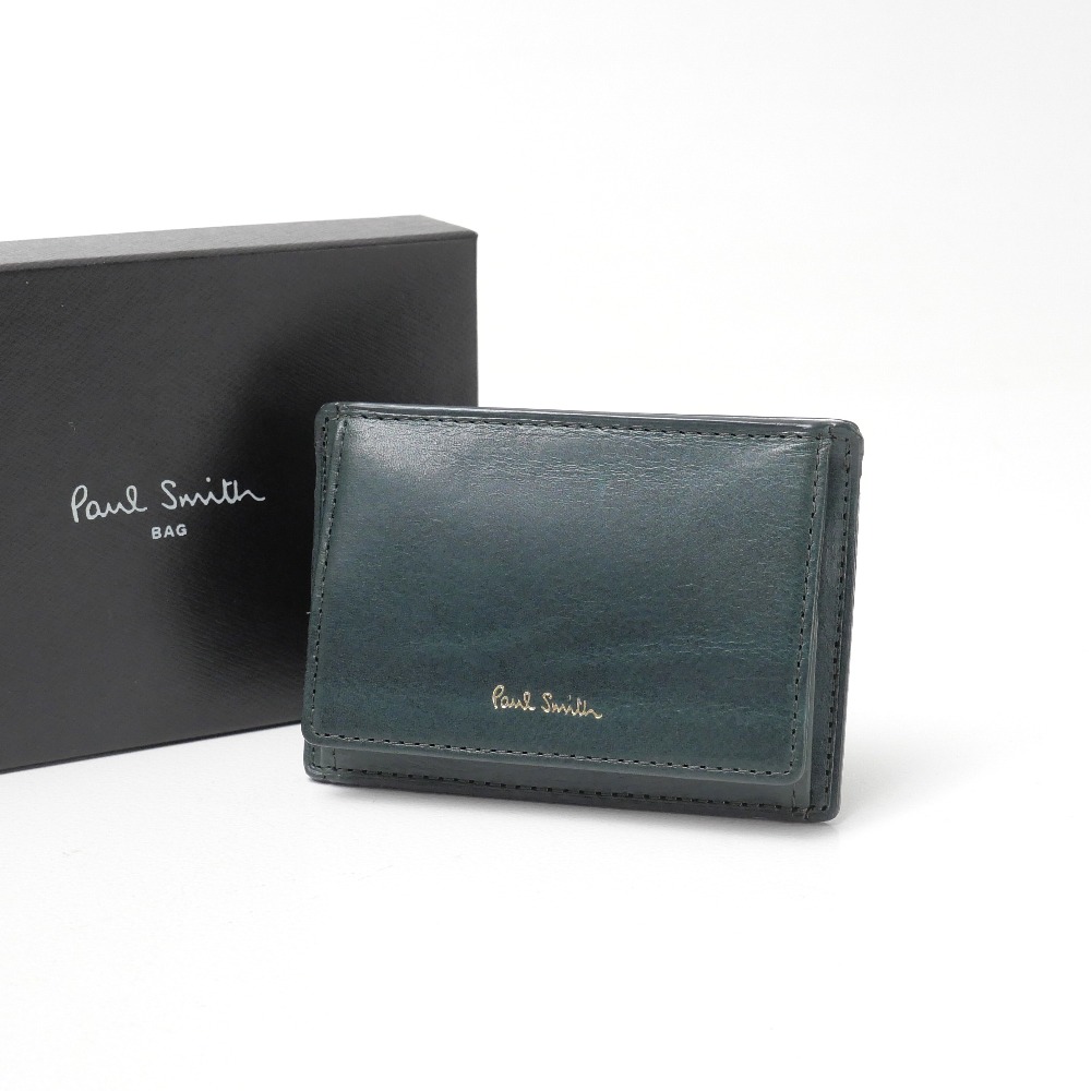 ■未当て嵌める品■Paul Smith 極点・スミス コインケース ベジタン 歌留多容れもの 名刺入れ 20260605/RA9652