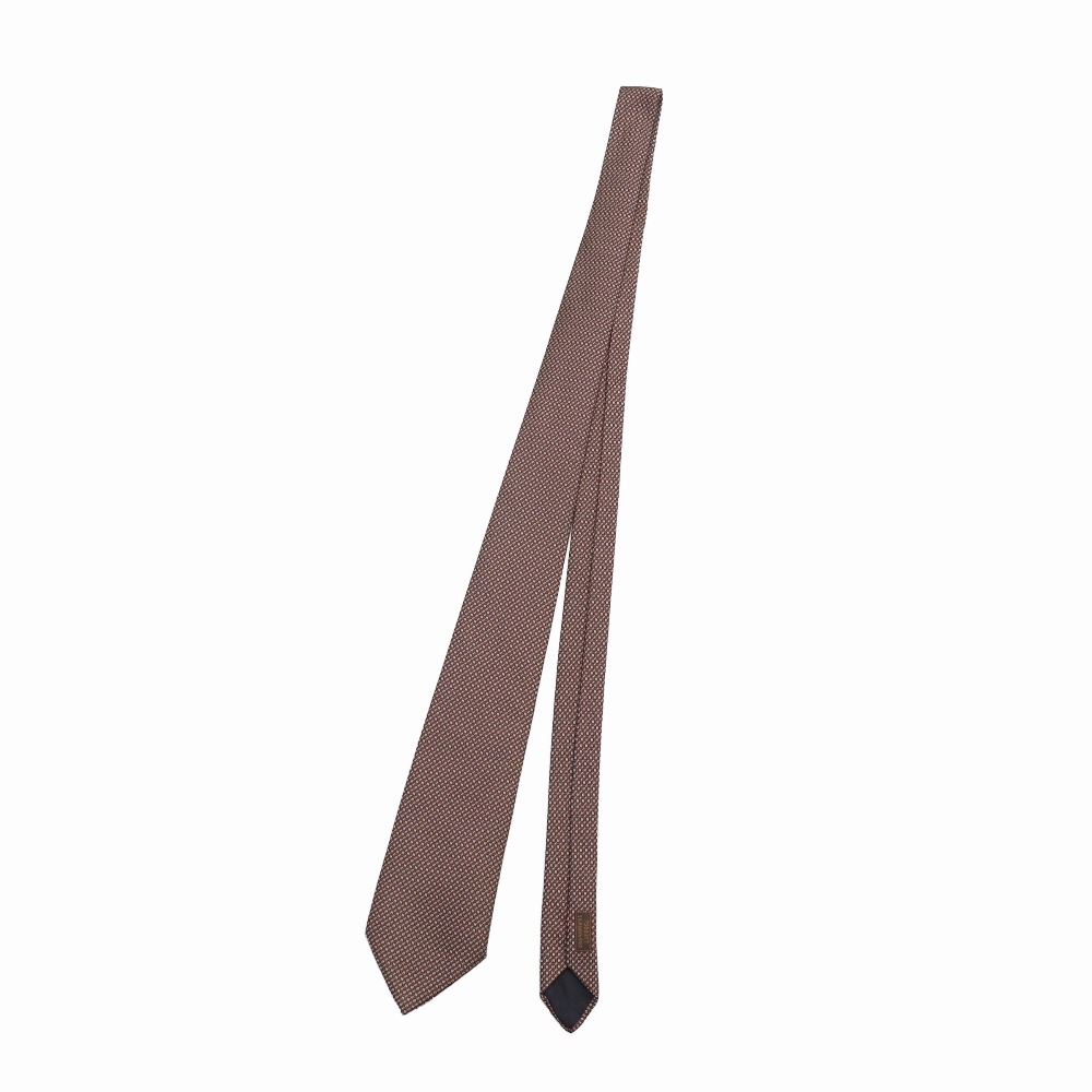 ■美品■HERMES エルメス タイ Hロゴタイプ 総柄 シルクツイル ブランド名古着【中古】20260605/RA9657