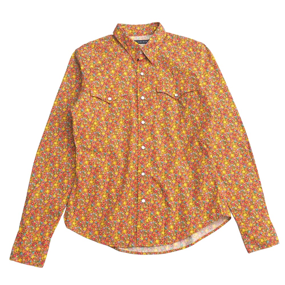 ■美品■RALPH LAUREN ラルフローレン 長袖ティーシャツ 大いさ7 花柄 ブランド名古着【中古】20260609/RA9730