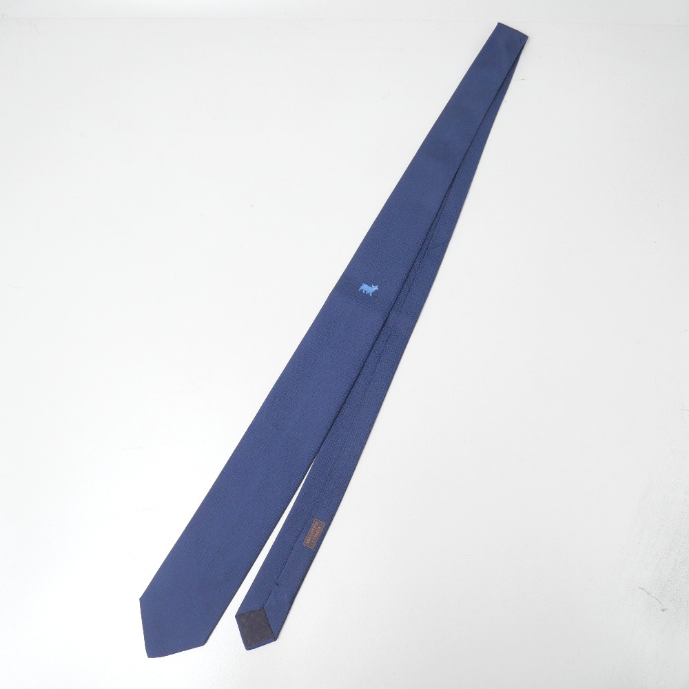 ■美品■HERMES エルメス タイ 絹地ジャカード 毛の荒物刺しゅう ブランド名古着【中古】20260610/RA9654