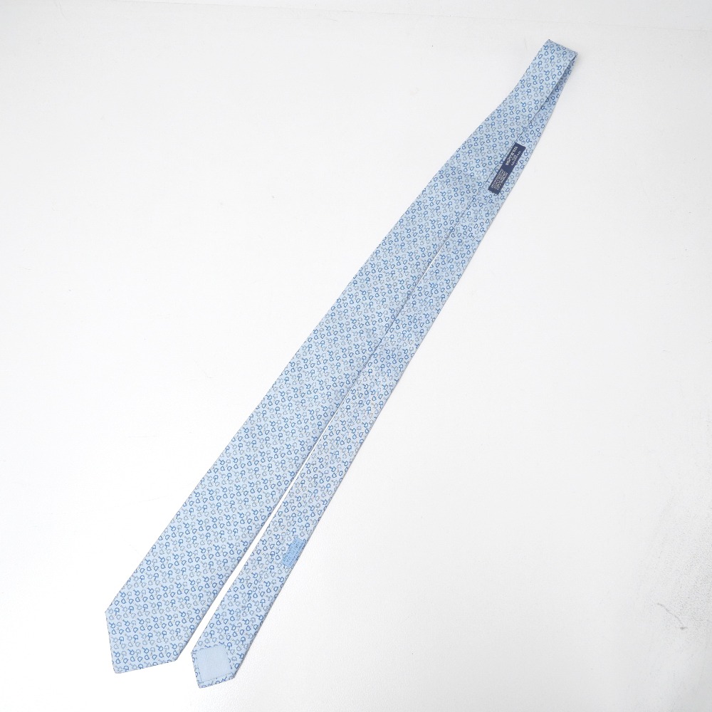 ■美品■HERMES エルメス タイ シルクツイル ハーネス総柄 ブランド名古着【中古】20260610/RA9663