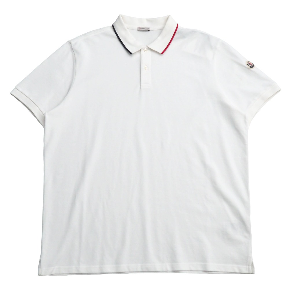 2022年製■MONCLER モンクレール ポロシャツ サイズ3XL 鹿の子 半袖シャツ ロゴ ブランド古着【中古】20260612/RA9801|トレード店