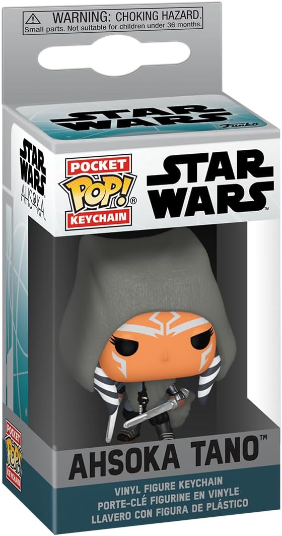 スター・ウォーズ アソーカ・タノ ポケットポップフィギュア キーリング仕様 公式ライセンス商品 二刀流ライトセーバー 約10cm 耐久性ビニール製 スター・ウォーズ：アソーカ クローン・ウォーズ 反乱者たち マンダロリアン コレクション ファンアイテム 並行輸入品画像