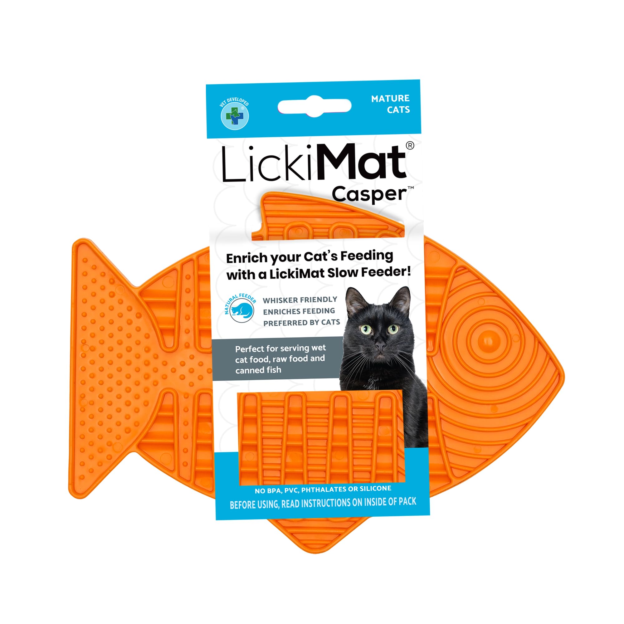 LickiMat Classic Casper オレンジ 猫用