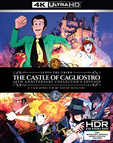 ブルーレイ ルパン三世 カリオストロの城 コレクターズエディション 4K Ultra HD Blu-ray 宮崎駿監督作品 高画質リマスター 映像美 音響特典多数 アニメーション史 名作復刻 冒険活劇 キャラクター描写 緻密作画 世界的評価北米輸入版 Blu-ray画像
