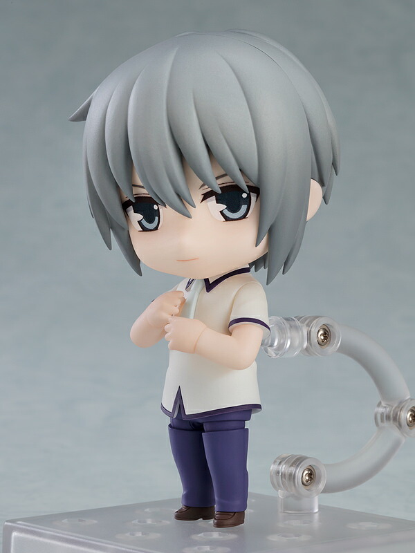 フィギュア 草摩由希 フルーツバスケット Good Smile Company ねんどろいど 十二支子ねずみ 霊取り憑かれた 高屋奈月人気少女漫画 全高約100mm ノンスケール可動 専用スタンド付属 表情パーツ3種類 通常顔困り顔優しい笑顔 並行輸入品画像