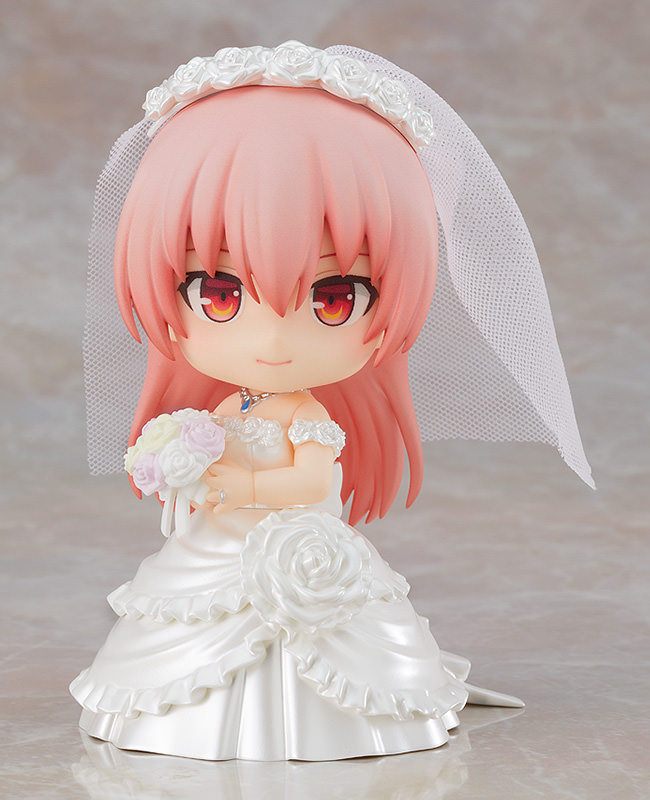 ねんどろいど トニカクカワイイ 由崎司 グッドスマイルカンパニー ウェディングドレス姿 デフォルメフィギュア 高さ約100mm 約4インチ 顔パーツ3種類 布製ベール 花束 結婚届け PVC ABS 可動フィギュア 繊細造形 並行輸入品画像