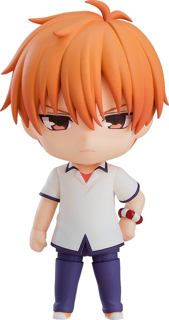 フィギュア 草摩キョウ ねんどろいど Good Smile Company アニメ フルーツバスケット 猫の霊 気が短いけど優しい心を持つ少年 3種類表情パーツ オプションパーツ座り姿ミニフィギュア付き 約100mm塗装済みプラスチック製 可動フィギュア 並行輸入品画像