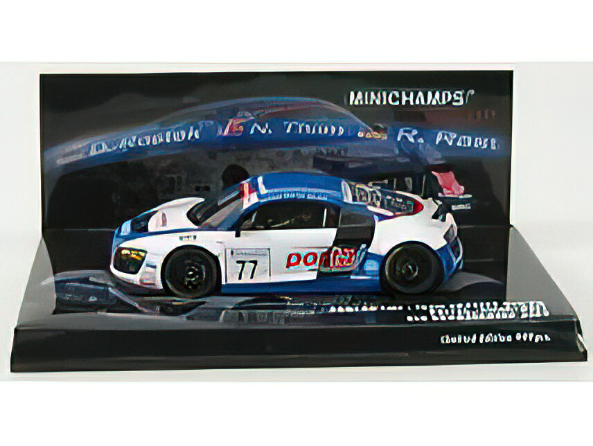 AUDI - R8 N 77 NURBURGRING 2009 ROSTEK - THIM - RAST - BLUE WHITE /Minichamps 1/43 ミニカー
