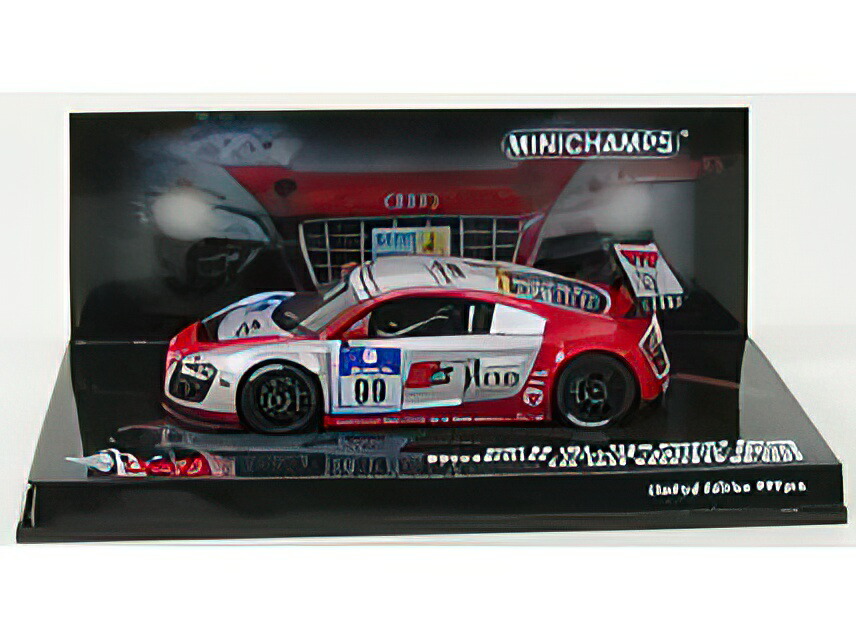 AUDI - R8 LMS N 99 24h NURBURGRING 2009 FASSLER - BASSENG - ROCKENFELLER - STIPPLER - SILVER RED /Minichamps 1/43 ミニカー おもちゃ-乗り物のおもちゃ